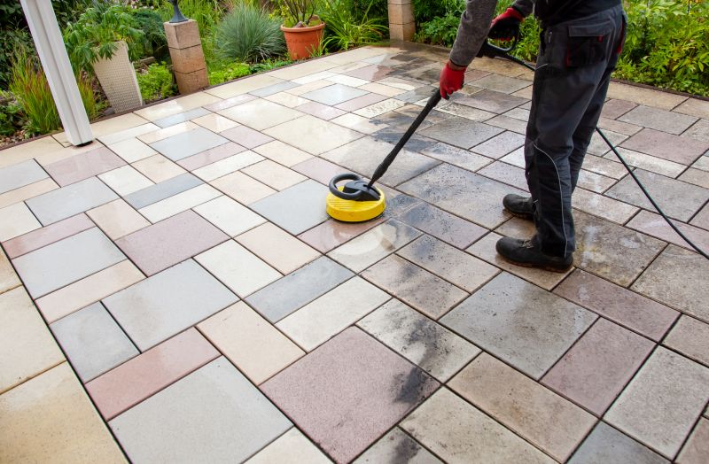 Close-up of Paver Sealant Application