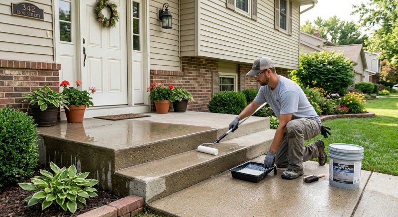 Porch Concrete Sealing in Bellevue, WA